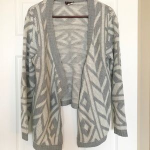 Grey and white cardigan